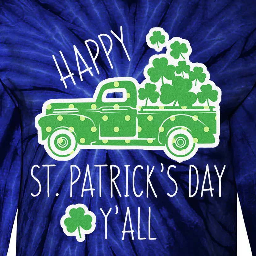 Womens Happy St Patricks Day Yall Mommy And Me Matching Gift Tie-Dye Long Sleeve Shirt