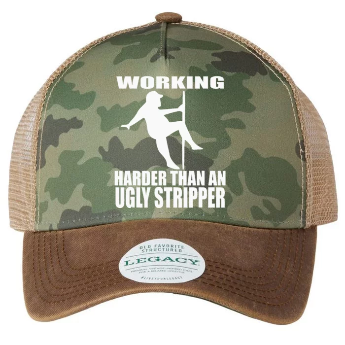 Working Harder Than An Ugly Stripper Legacy Tie Dye Trucker Hat