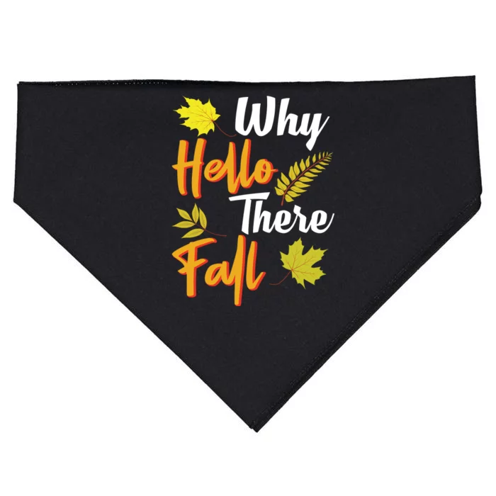 Why Hello There Fall USA-Made Doggie Bandana