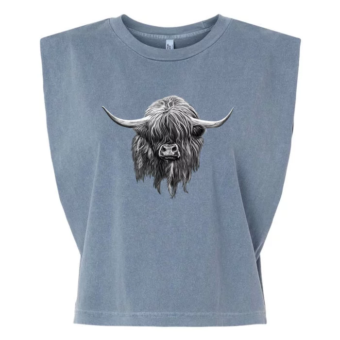 Wee Hamish The Scottish Highland Cow Cool Gift Garment-Dyed Women's Muscle Tee