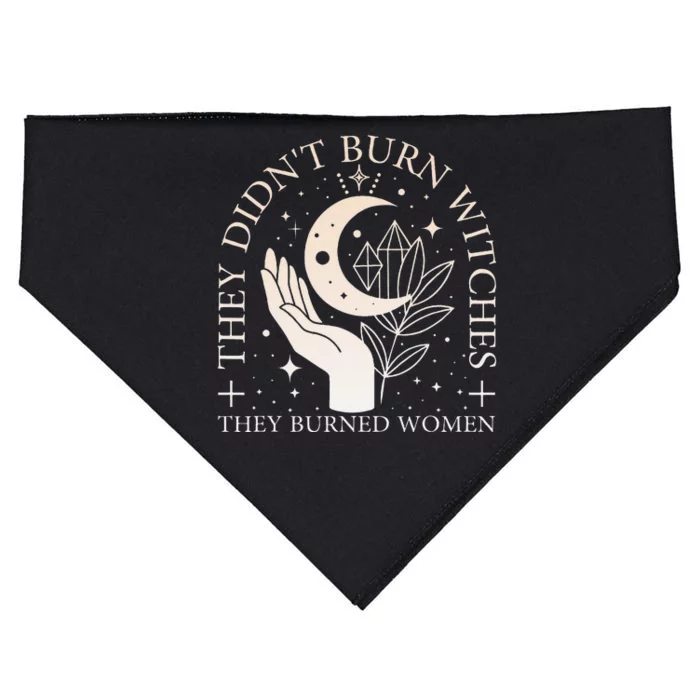 Witchy Halloween They DidnT Burn Witches They Burned Women USA-Made Doggie Bandana