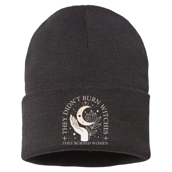 Witchy Halloween They DidnT Burn Witches They Burned Women Sustainable Knit Beanie