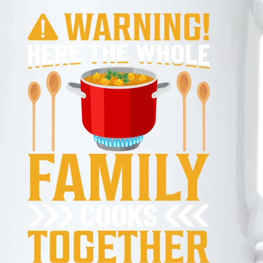 Warning! Here The Whole Family Cooks Together I Cooking Gift Black Color Changing Mug