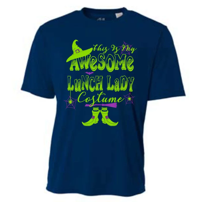 Wo Halloween This Is My Awesome Lunch Lady Costume Cute Cooling Performance Crew T-Shirt