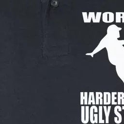 Working Harder Than An Ugly Stripper Softstyle Adult Sport Polo