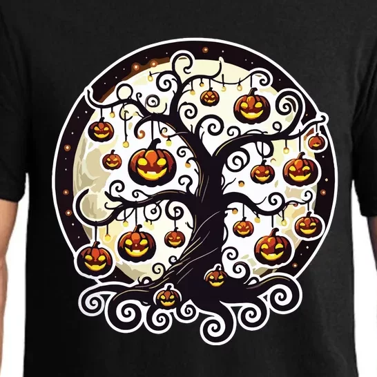 Whimsical Halloween Tree Pajama Set