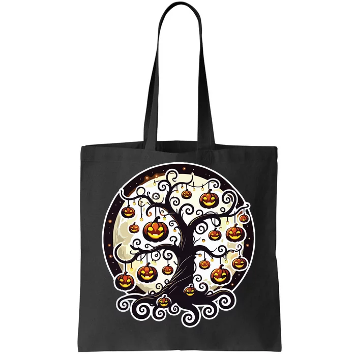 Whimsical Halloween Tree Tote Bag