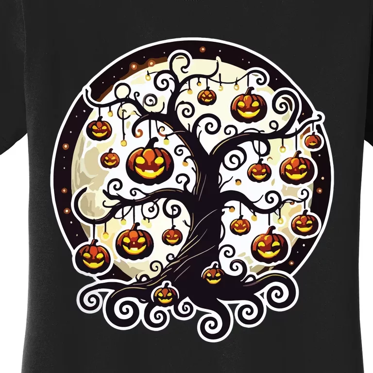 Whimsical Halloween Tree Women's T-Shirt