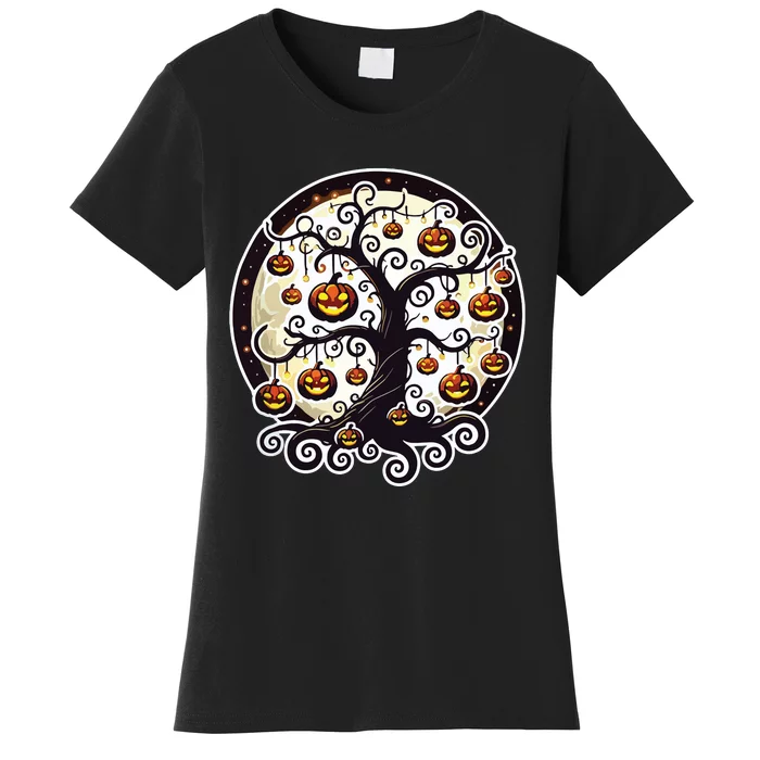 Whimsical Halloween Tree Women's T-Shirt