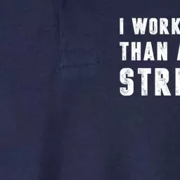 Working Harder Than Ugly Stripper Shirt Working Harder Than A Sayings Softstyle Adult Sport Polo