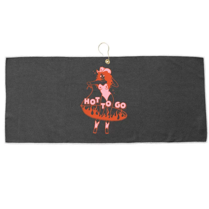 Wildkindprints Hot To Go Cowgirl Large Microfiber Waffle Golf Towel