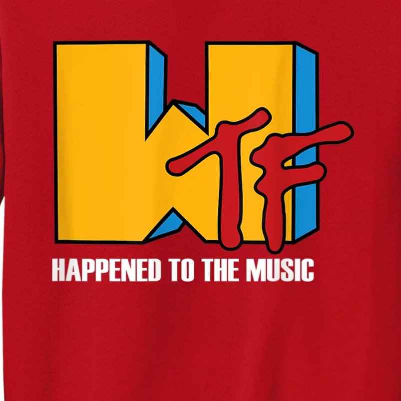 Wtf Happened To Music Funny Retro Music 80s 90s Sweatshirt