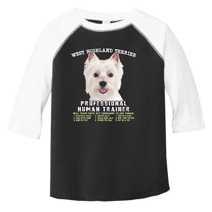 West Highland Terrier Westie Professional Human Trainer Toddler Fine Jersey T-Shirt