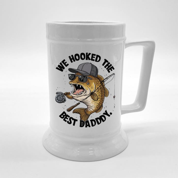 We Hooked The Best Daddy Appy FatherS Day Front & Back Beer Stein