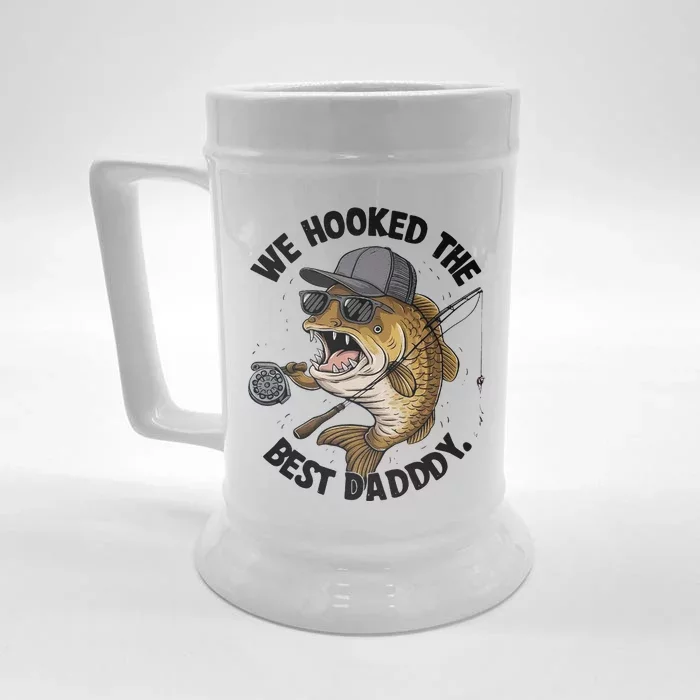 We Hooked The Best Daddy Appy FatherS Day Front & Back Beer Stein