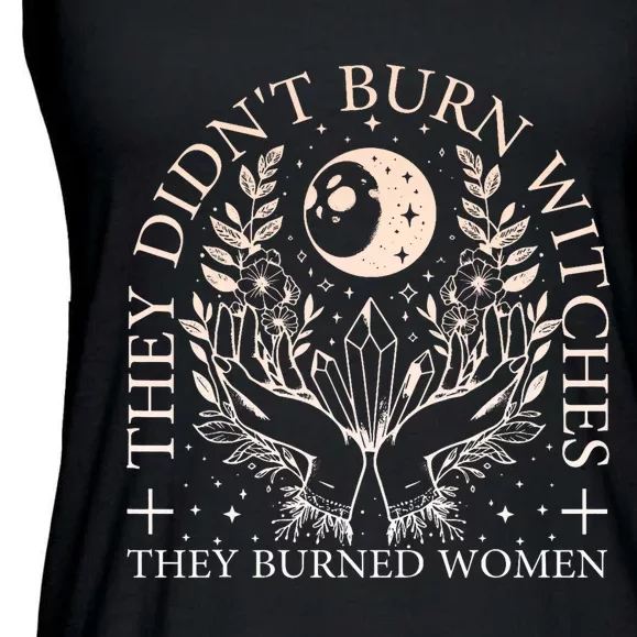 Witchy Halloween They DidnT Burn Witches They Burned Ladies Essential Flowy Tank