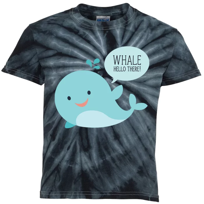 Whale Hello There Kids Tie-Dye T-Shirt