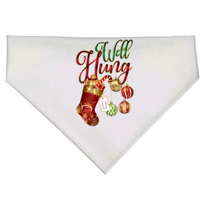 Well Hung Ugly Christmas USA-Made Doggie Bandana