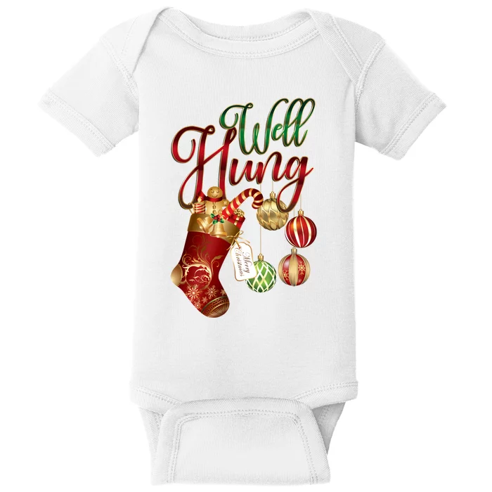 Well Hung Ugly Christmas Baby Bodysuit