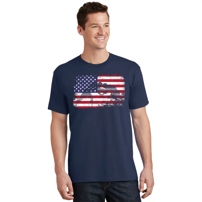 Wrestling Hoodie Usa Flag Wrestling Hoodie T-Shirt