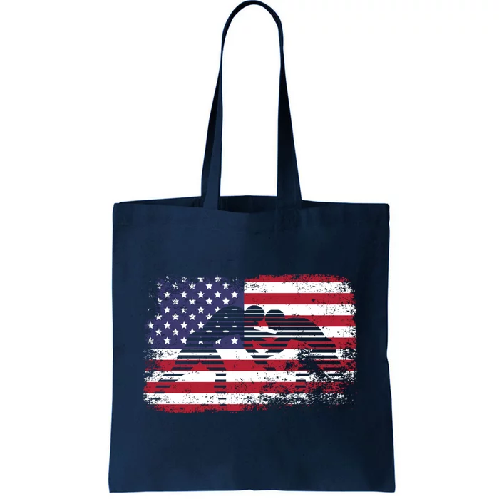 Wrestling Hoodie Usa Flag Wrestling Hoodie Tote Bag