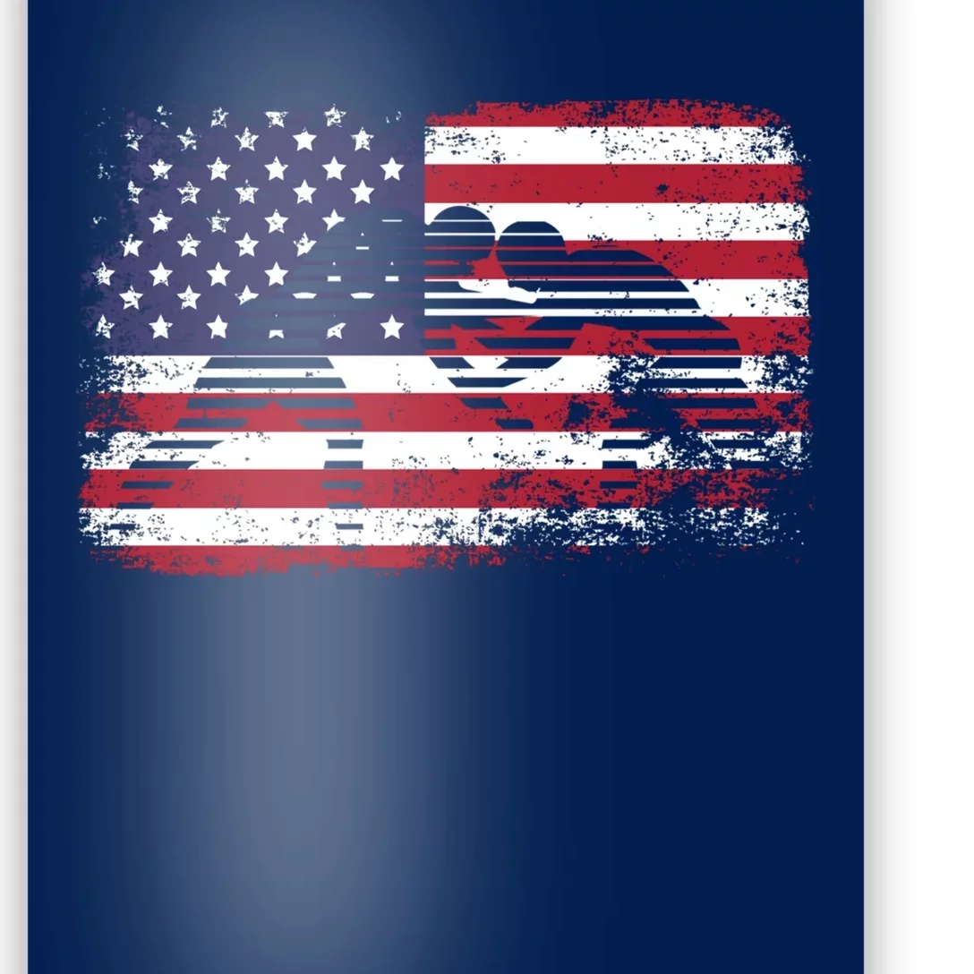 Wrestling Hoodie Usa Flag Wrestling Hoodie Poster