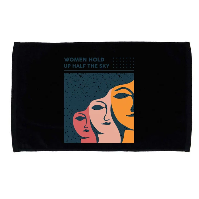 Women Hold Up Half The Sky Microfiber Hand Towel