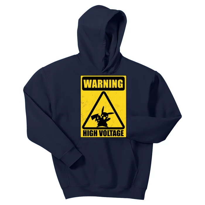 Warning High Voltage Kids Hoodie