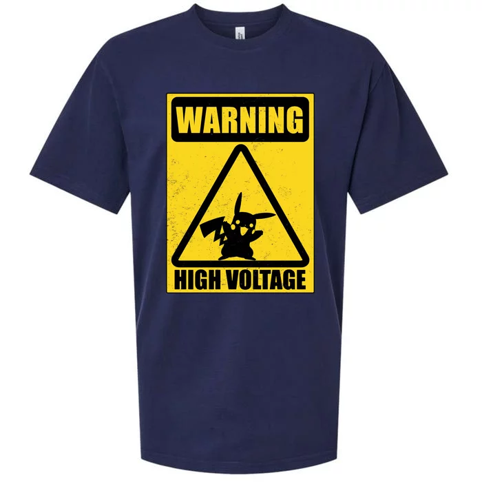 Warning High Voltage Sueded Cloud Jersey T-Shirt