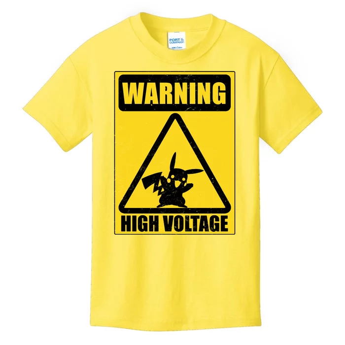 Warning High Voltage Kids T-Shirt