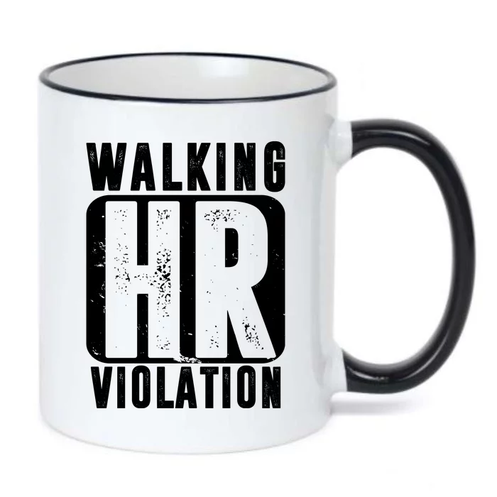 Walking HR Violation Funny Black Color Changing Mug