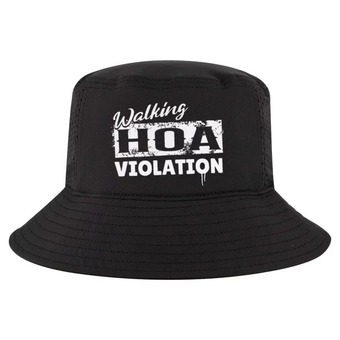 Walking HOA Violation Funny Homeowners Association Cool Comfort Performance Bucket Hat