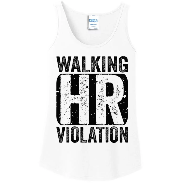 Walking HR Violation Nightmare Office Funny Ladies Essential Tank