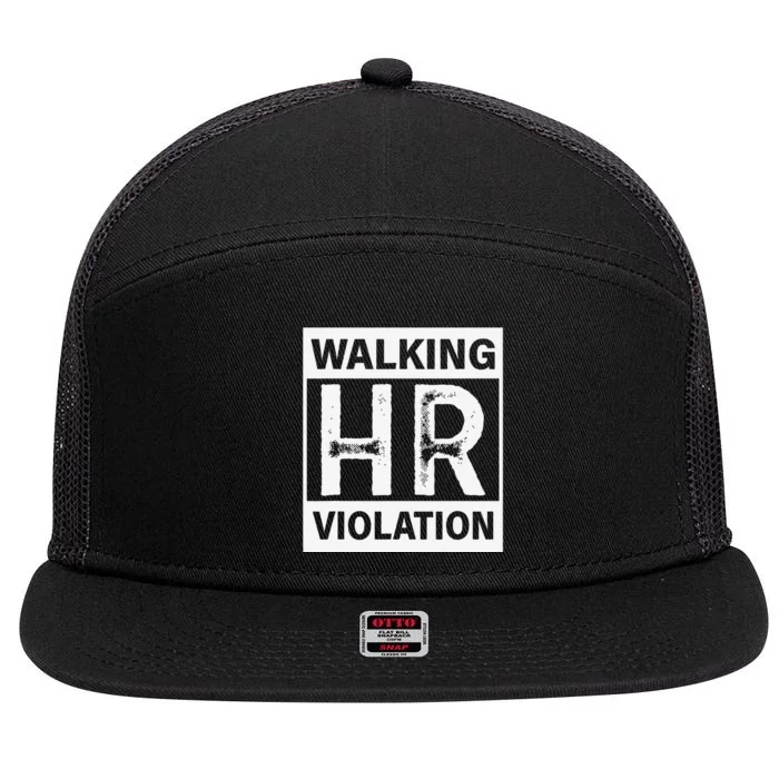 Walking Hr Violation 7 Panel Mesh Trucker Snapback Hat