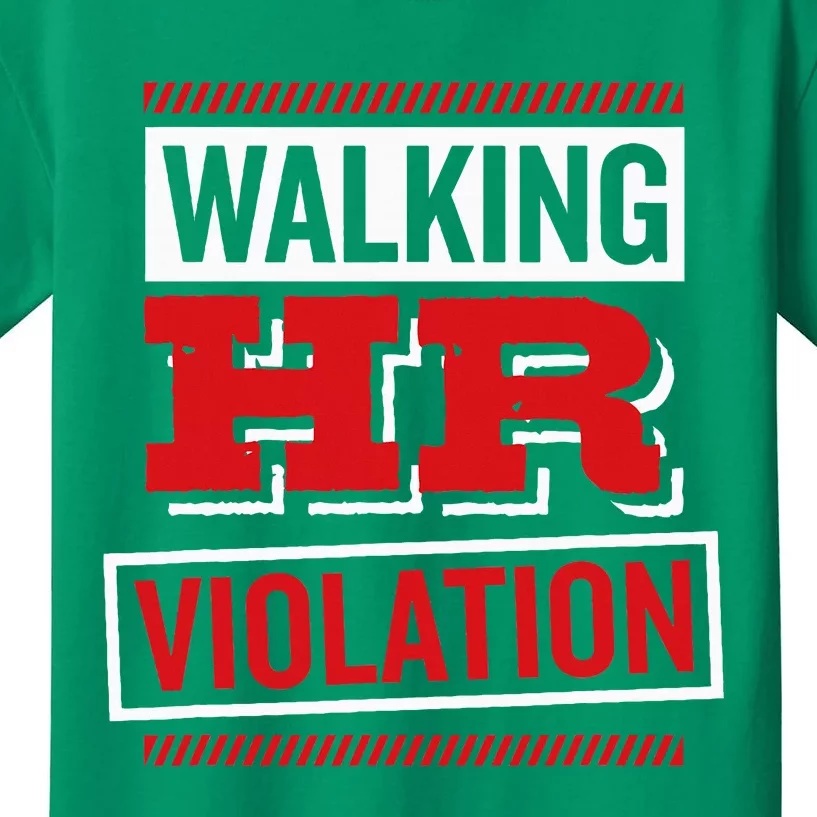 Walking Hr Violation Human Resource Kids T-Shirt