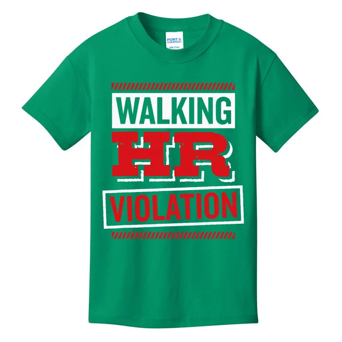 Walking Hr Violation Human Resource Kids T-Shirt