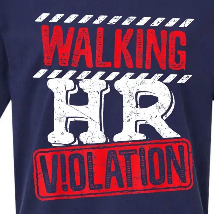 Walking HR Violation Funny Meme Sueded Cloud Jersey T-Shirt