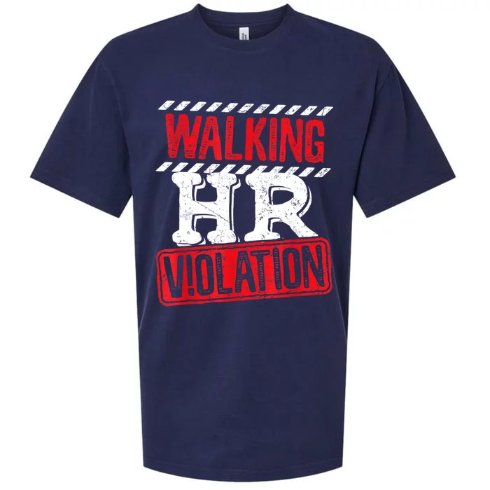 Walking HR Violation Funny Meme Sueded Cloud Jersey T-Shirt