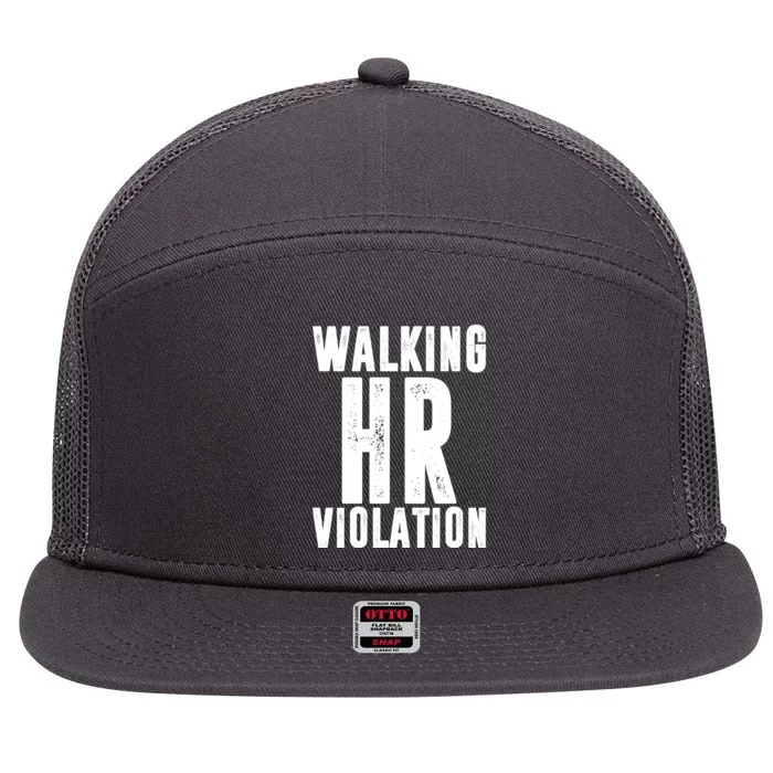 Walking HR Violation Human Resource 7 Panel Mesh Trucker Snapback Hat