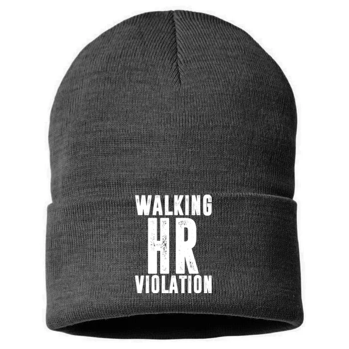 Walking HR Violation Human Resource Sustainable Knit Beanie