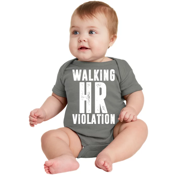 Walking HR Violation Human Resource Baby Bodysuit