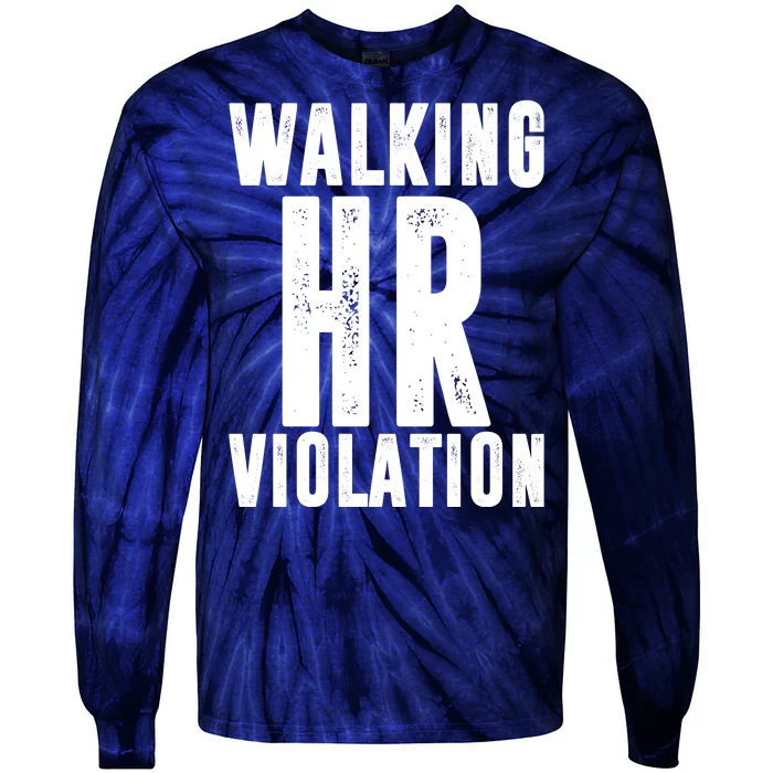 Walking HR Violation Human Resource Tie-Dye Long Sleeve Shirt