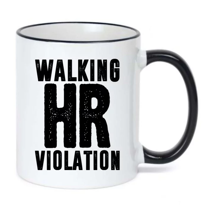 Walking Hr Violation Funny Work Black Color Changing Mug