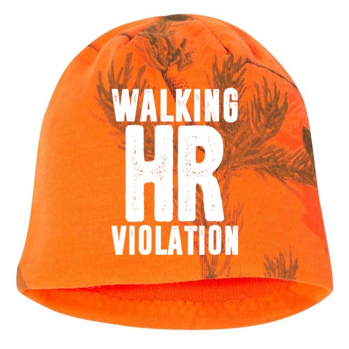 Walking Hr Violation Funny Work Kati - Camo Knit Beanie