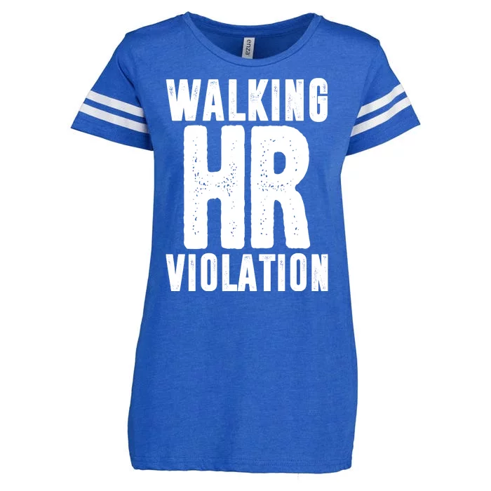 Walking Hr Violation Funny Work Enza Ladies Jersey Football T-Shirt