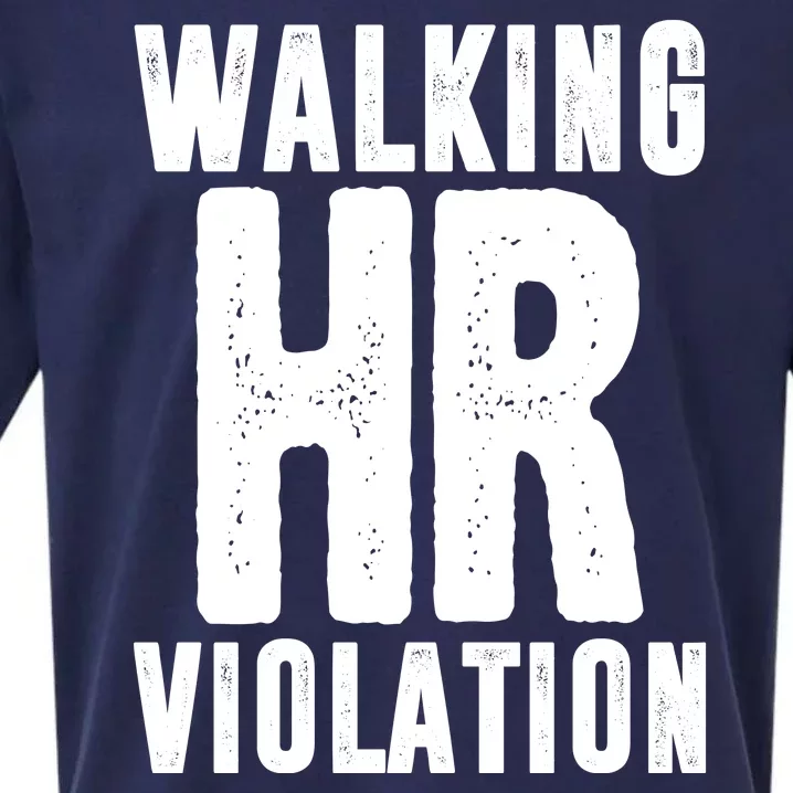 Walking Hr Violation Funny Work Sueded Cloud Jersey T-Shirt