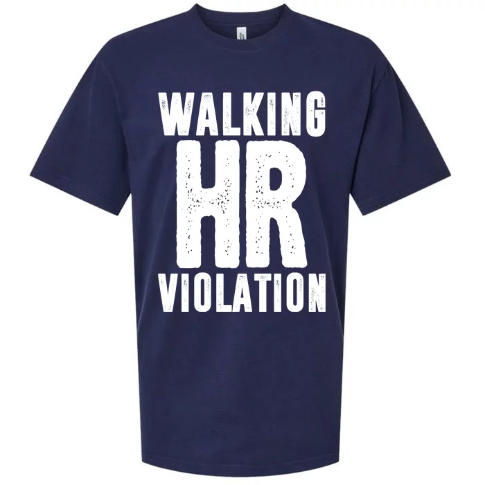 Walking Hr Violation Funny Work Sueded Cloud Jersey T-Shirt