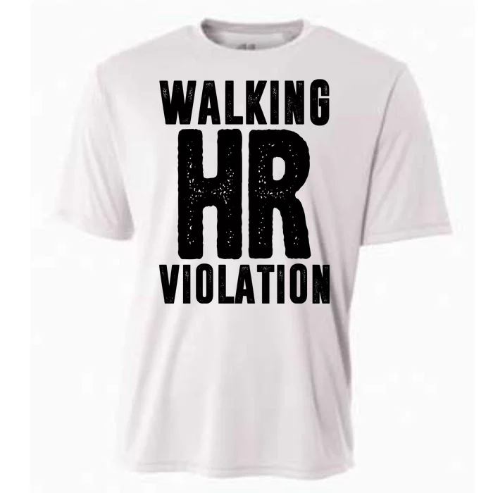 Walking Hr Violation Funny Work Cooling Performance Crew T-Shirt