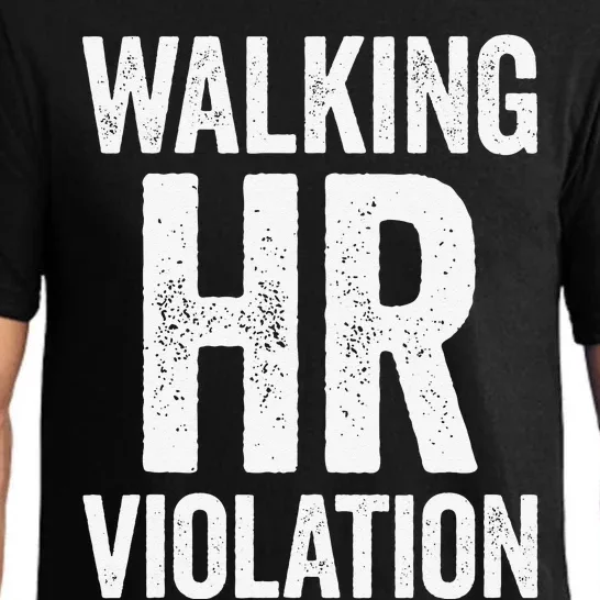 Walking HR Violation Funny Meme Love Cute Pajama Set