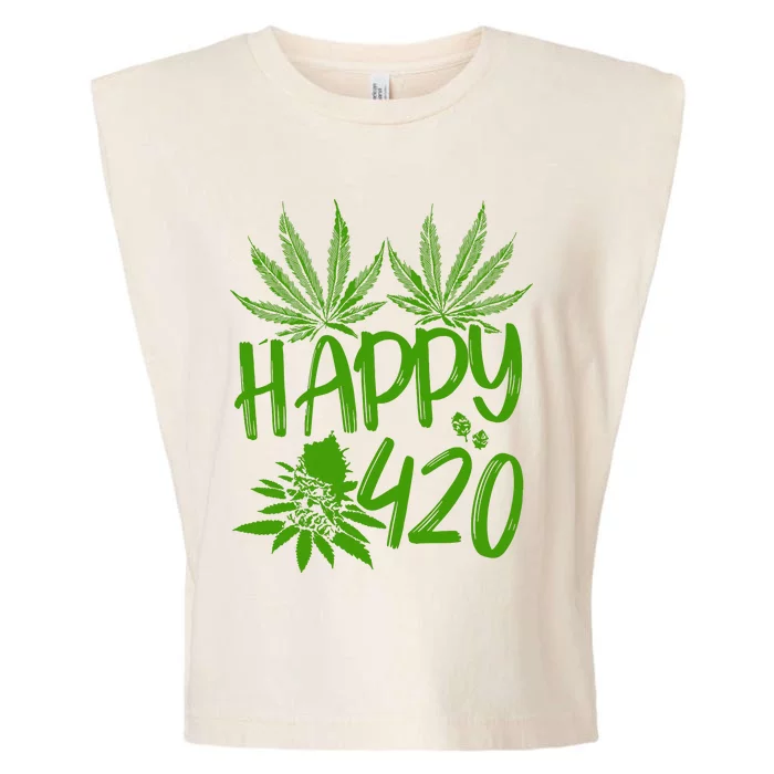 Weed Heart Valentines Day Cannabis 420 Garment-Dyed Women's Muscle Tee